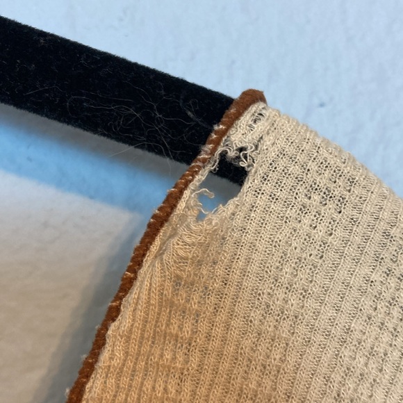 Intimately Free People Womens Size S Tan Waffle Thong Bodysuit Snaps Long Sleeve - Picture 8 of 13